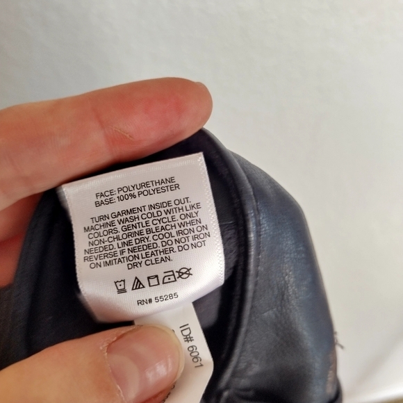 Express super high waisted faux leather modern straight pant sz 12 petite - Picture 11 of 12